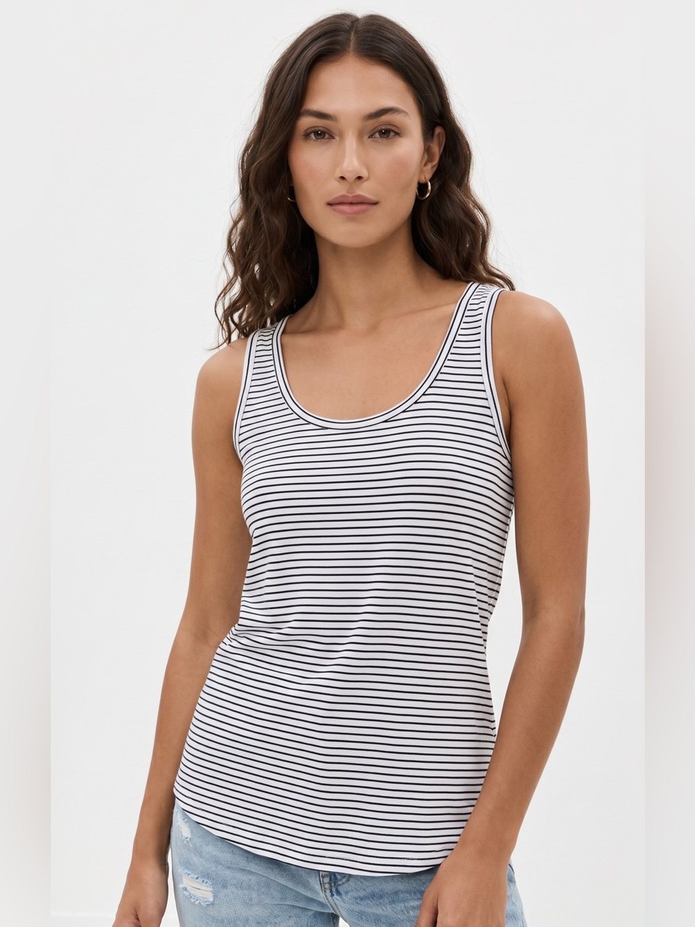JOE FRESH | Striped Boyfriend Fit Tank Top Sz S